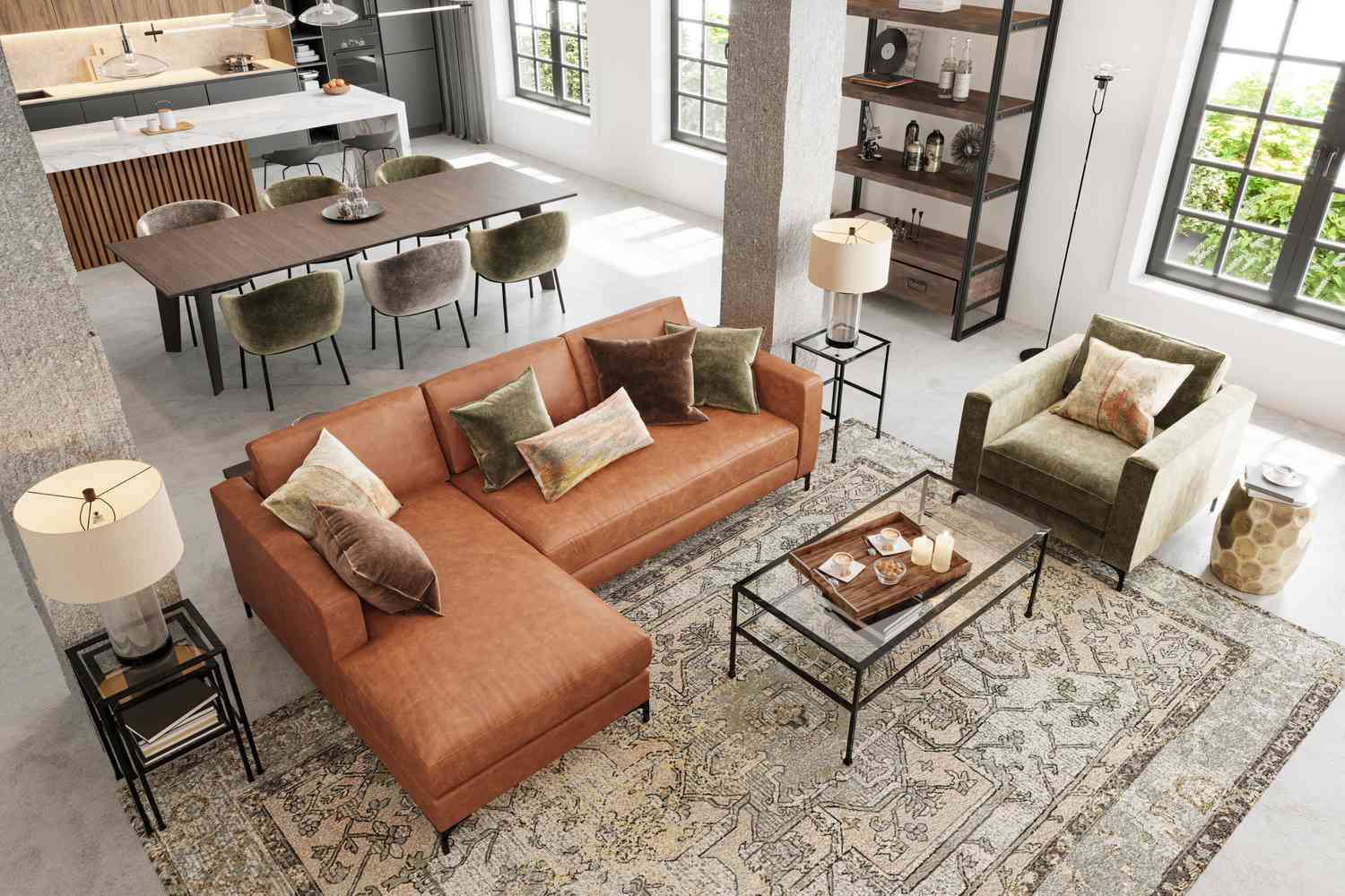 Decorating Open Floor Plans: Creating cohesive and stylish open spaces.