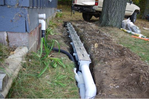 Interior French Drain Installation and Commercial Excavating in New Castle, PA